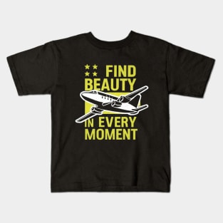 Diseño de Avión con frase motivacional Kids T-Shirt